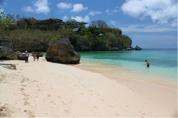 View of Padang Padang beach in Bali, Indonesia