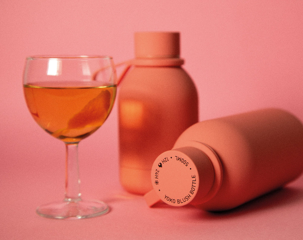 Insulated ceramic water bottles - Blush collection