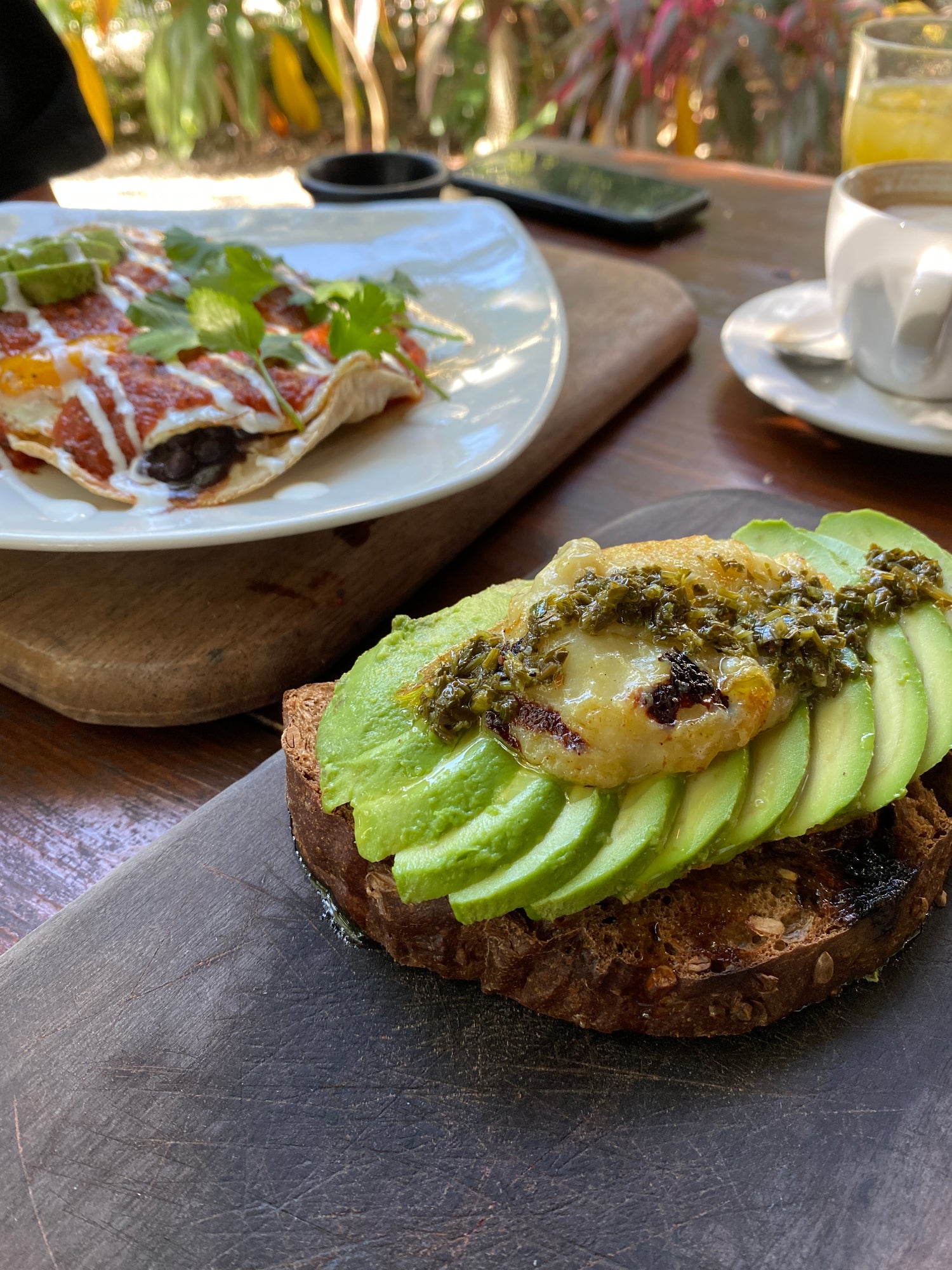 Breakfast at Botanica Garden Café Tulum