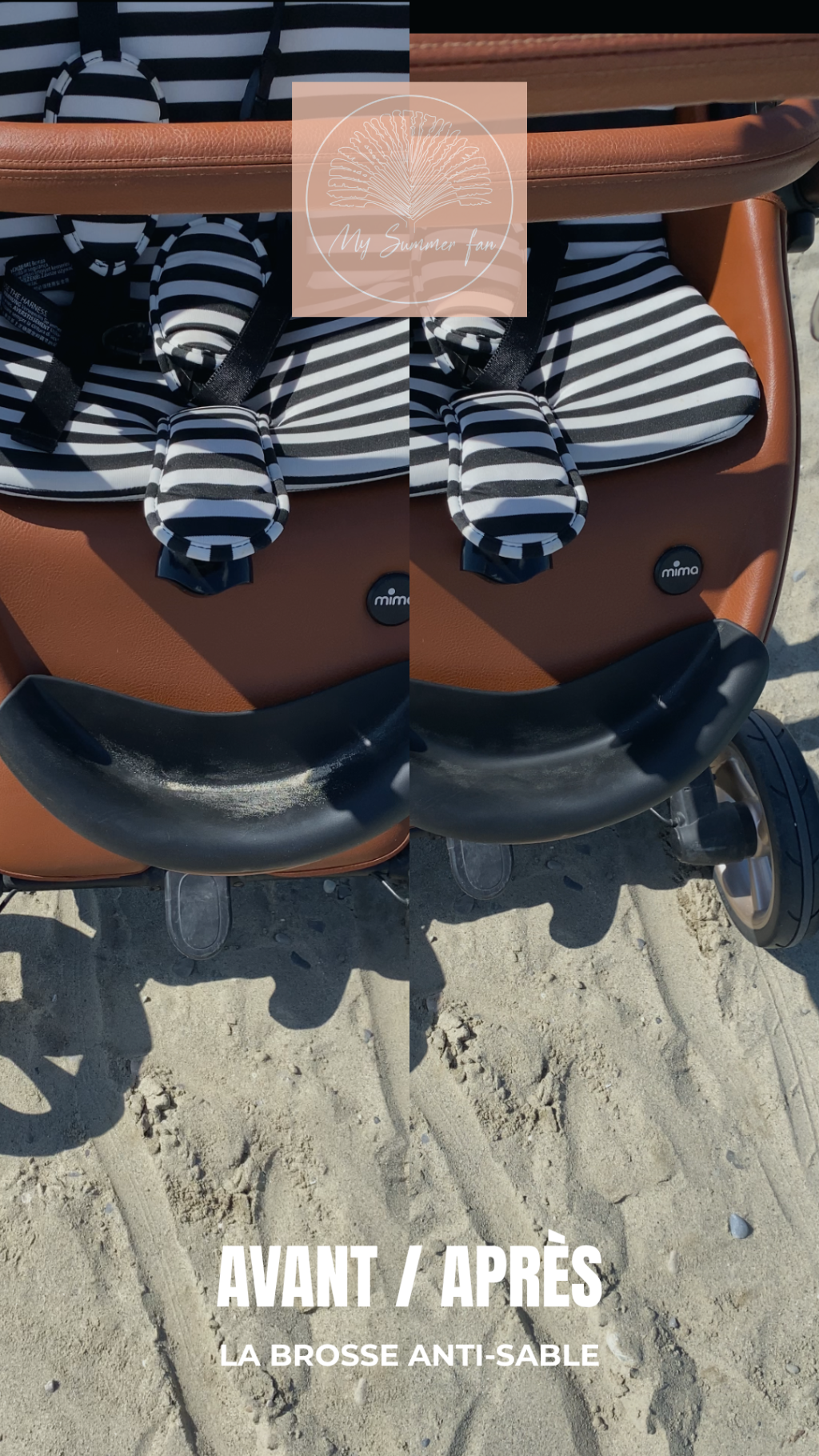 Brosse anti-sable moyenne – Utilisation en bord de mer - poussette – My Summer Fan

Medium anti-sand beach brush – Seaside use - stroller – My Summer Fan