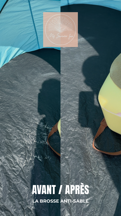 Brosse anti-sable – Utilisation en bord de mer sur une tente-plage– My Summer Fan

Anti-sand beach brush – Seaside use on beach gear - My Summer Fan