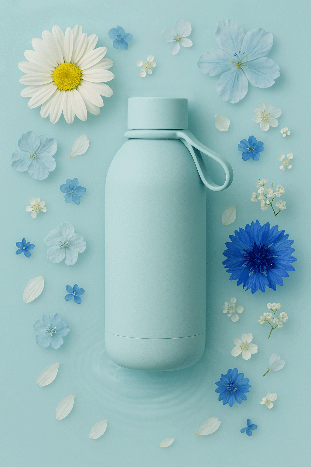Gourde isotherme 500ml bleu clair avec fond bleu et fleurs – My Summer Fan

Light blue insulated water bottle 500ml with blue background and flowers – My Summer Fan