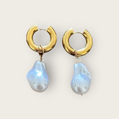 Pearl Hoop Earrings - My Summer fan