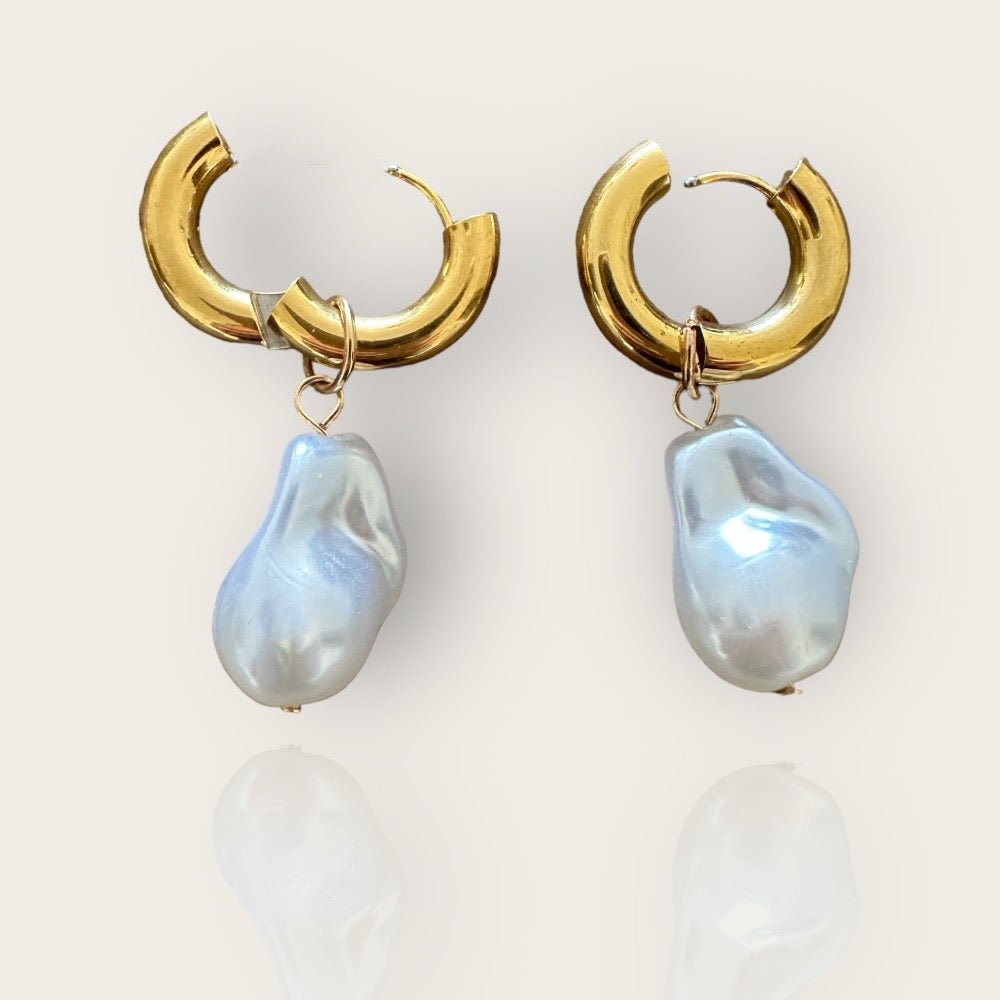 Pearl Hoop Earrings - My Summer fan